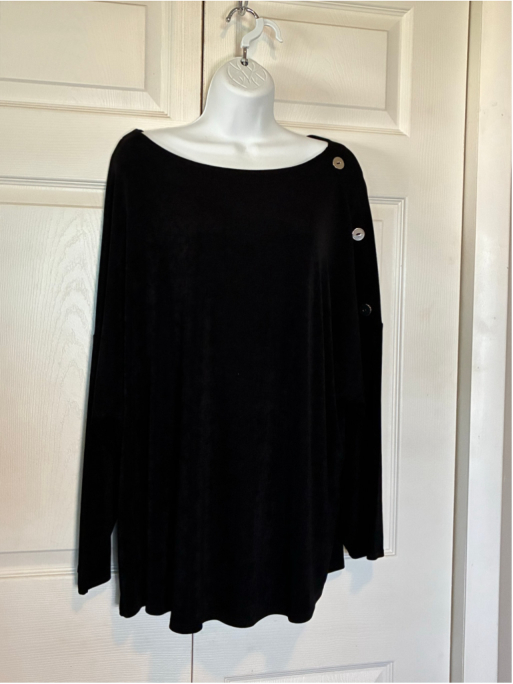 Women's Chico's Travelers Black Long Sleeve Blouse Size 22